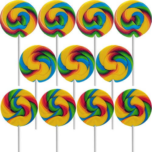 Rainbow Swirl Lollipop, Mixed Fruit Flavor, Individually Wrapped, 2.5" Inch Sucker