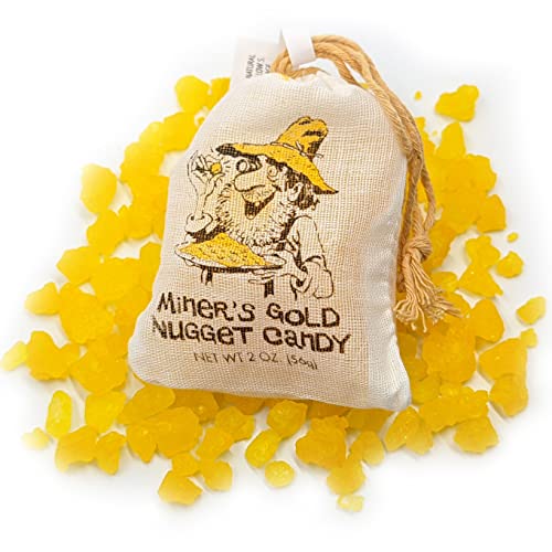 Miner's Gold Nugget Candy, Pineapple Rock Crystal Candy, Party Bag Fillers, in Draw String Bags