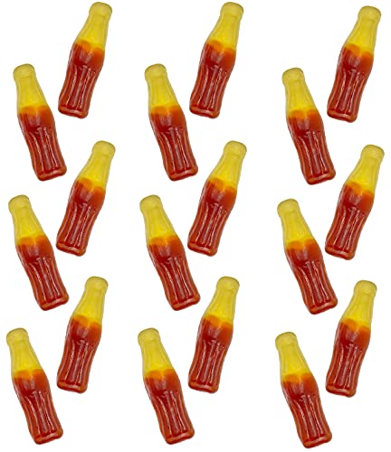 Cola Soda Bottles Gummi Candy, Multicolored Fruit Flavored