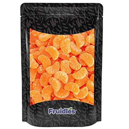 Orange Gummi Slices Candy, Delicious Sugar Coated Fruit Flavors Gummies